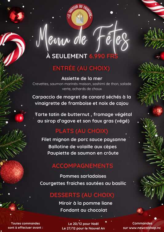 MENU DE FÊTES / NOËL & JOUR DE L'AN