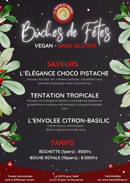 BÛCHES DE FÊTES - VEGAN SANS GLUTEN