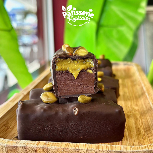 BARRE PISTACHE/CHOCO - 100% VEGETAL - SANS GLUTEN - SANS LACTOSE