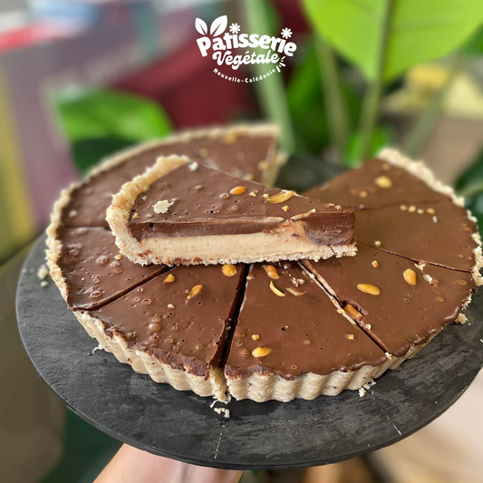 TARTE SNICKERS - 100% VEGETAL - SANS GLUTEN - SANS LACTOSE