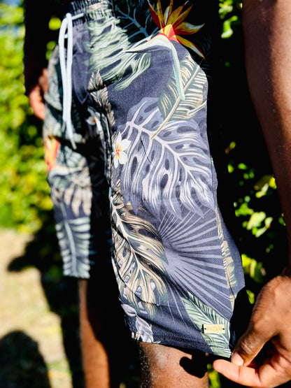 SHORT HOMME - BLACK TROPICAL